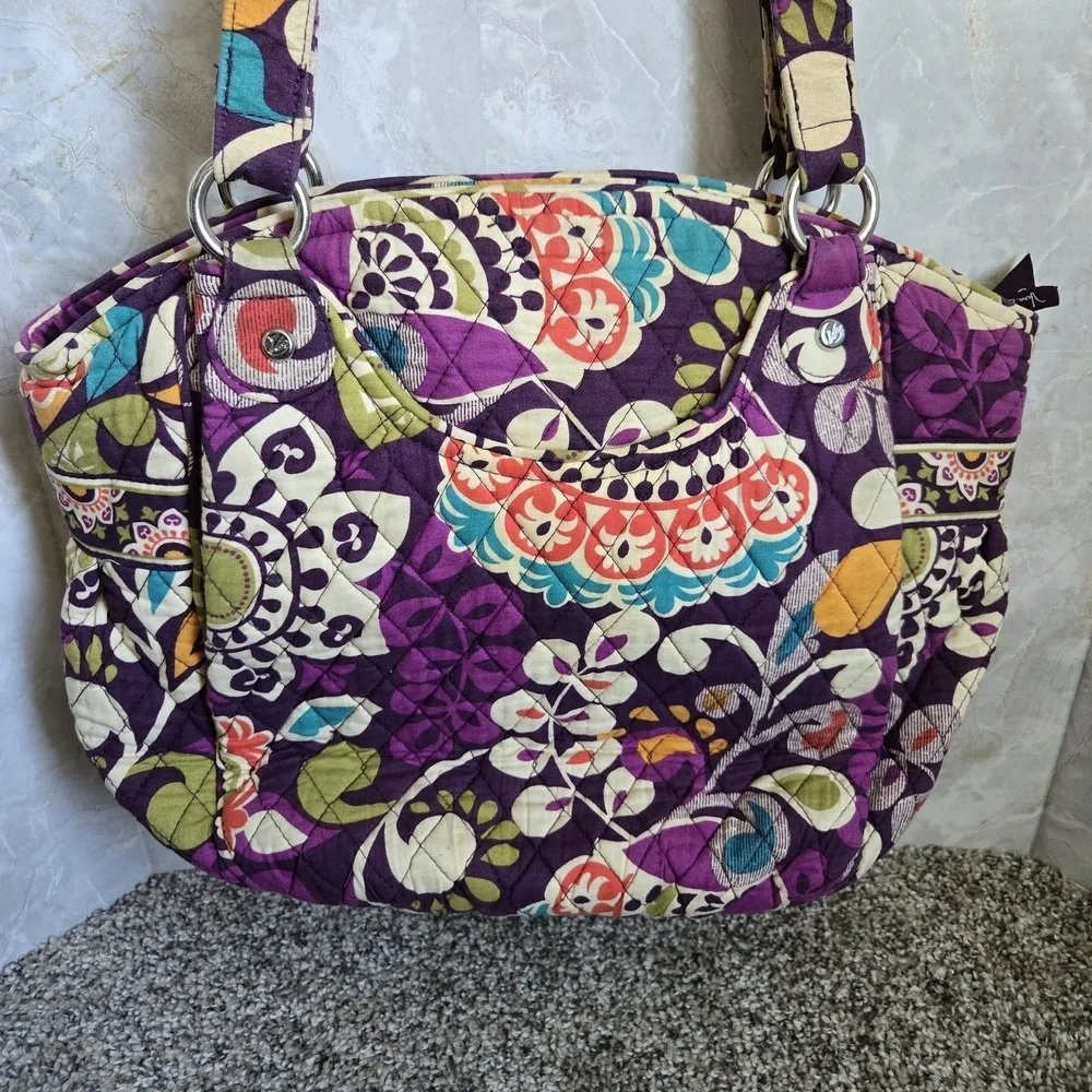 Vera Bradley Purple and Multicolor Shoulder Bag - Picture 7 of 8